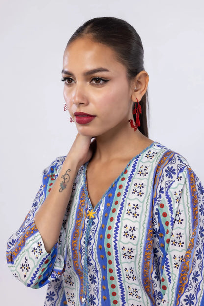 Printed Kurta Top #1287