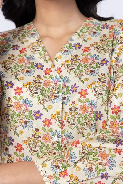 Printed Kurta Top #1293