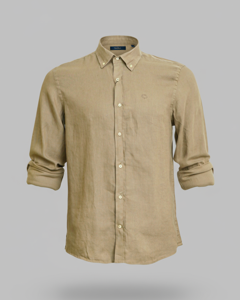 Buffon Linen Long Sleeve Shirt - Mocha