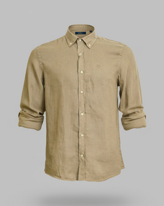 Buffon Linen Long Sleeve Shirt - Mocha