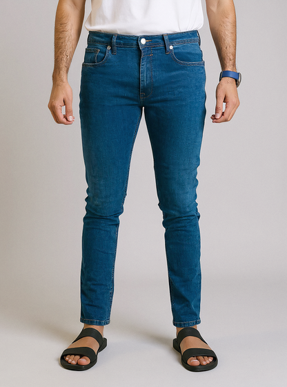 CLN Men’s Skinny Slim Fit Blue Jeans