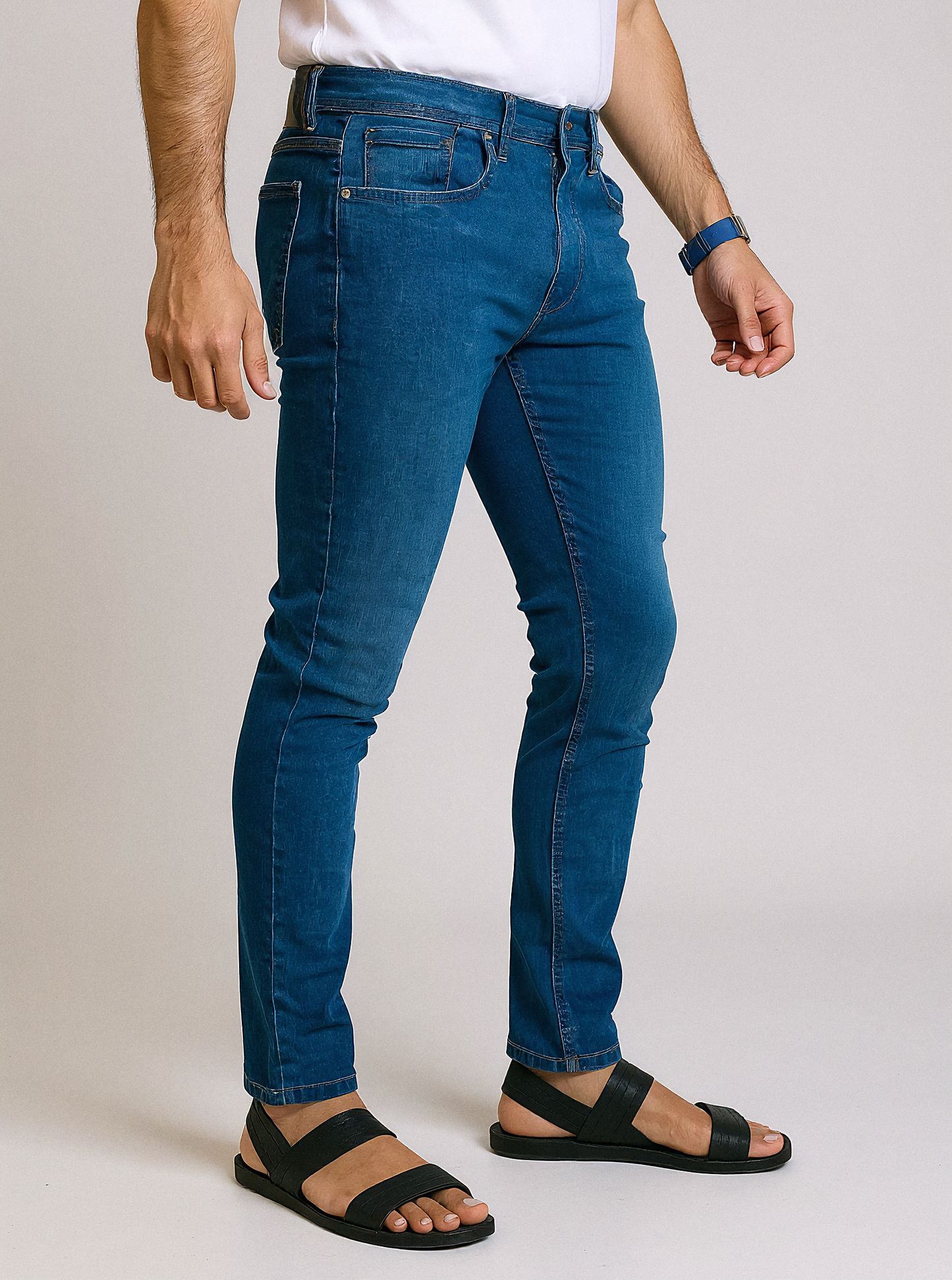 CLN Men’s Skinny Slim Fit Blue Jeans