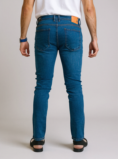CLN Men’s Skinny Slim Fit Blue Jeans