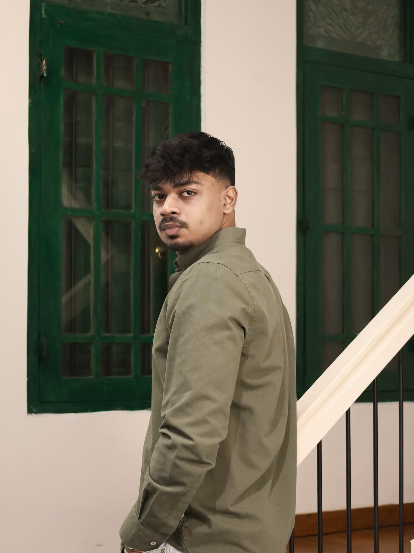 Classic Oxford Cotton Shirt - Olive Green