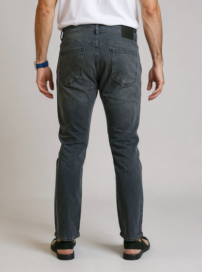 PNB Men’s Slim Fit Washed Black Jeans