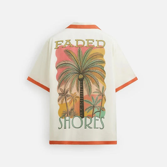 Contrast Stripe Satin Shirt