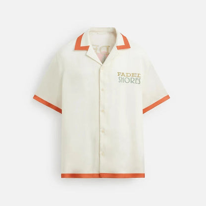 Contrast Stripe Satin Shirt